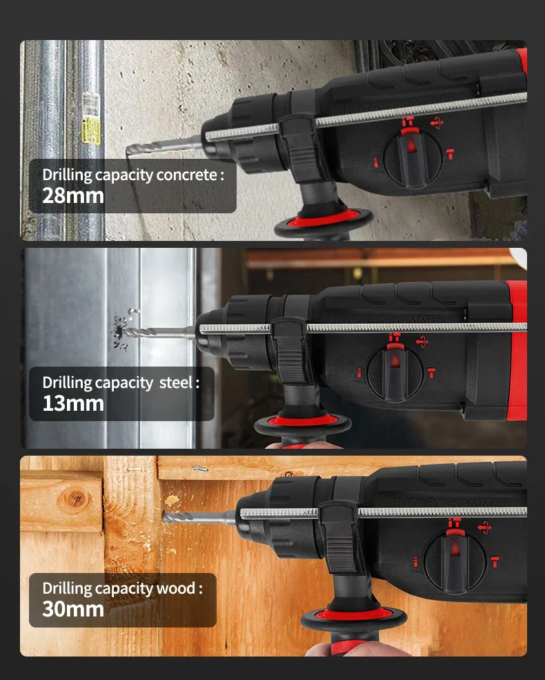 KAFUWELL PA5352A Hammer Drills Machine Electric Power Tools Jack Hammer Demolition Rotomartillo Demoledor