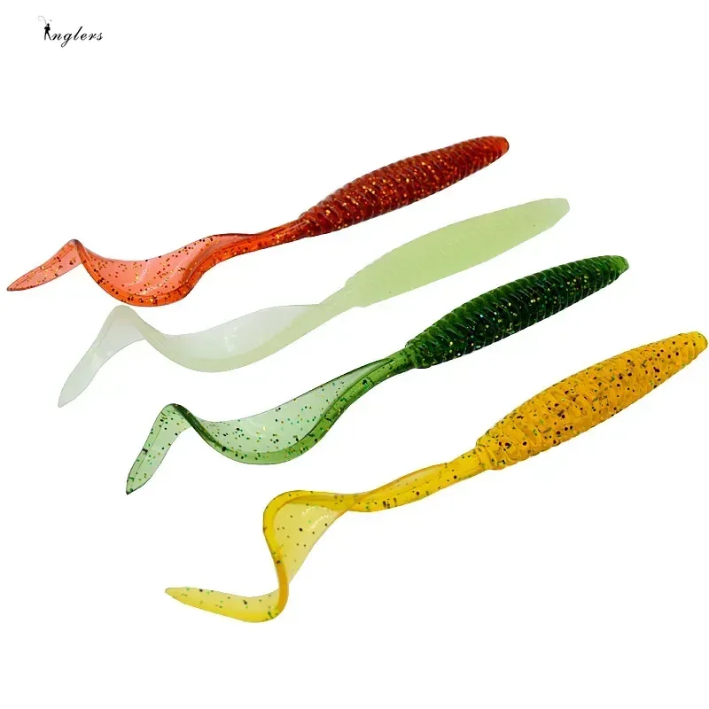 1Pc Soft Silicone Fishing Lures 6g 13cm Worm Jigging Wobblers Shrimp Fishy Smell Additive Tackle Bass Carp Artificial Baits