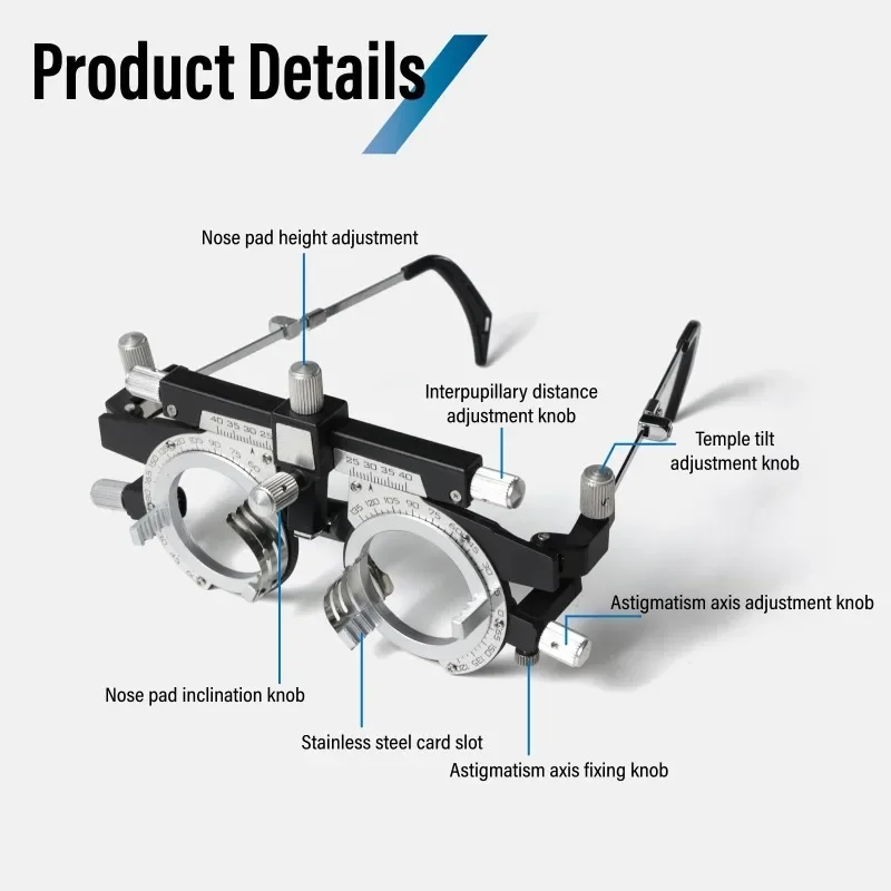 Traditional optometry rack try-on rack can be inserted into 4 inserts 48mm~ 80MM adjustable pupil distance