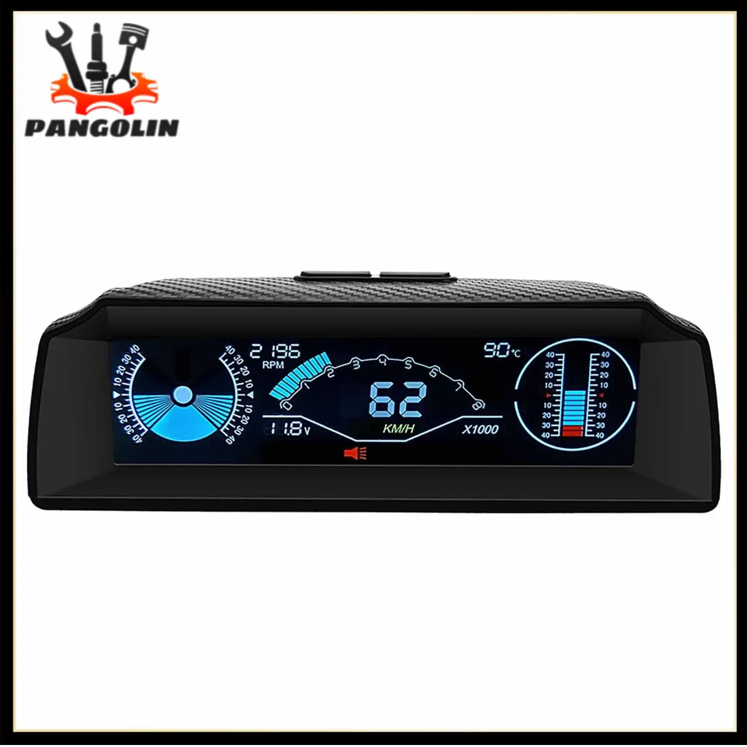 Car OBD2 Multi-function Gauge HUD Head-Up-Digital Speedometer Slope Display Car Electronics Head-up Display Car Electronics Part