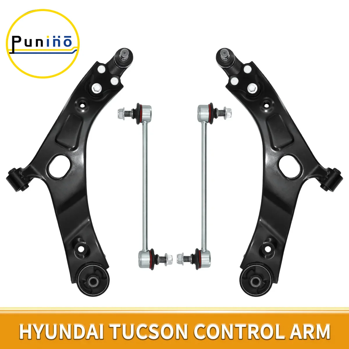 

Punino 4pcs Front Lower Control Arm Ball Joint Sway Bar End Links Kit for Hyundai Tucson Kia Sportage 2010 2011 2012 2013