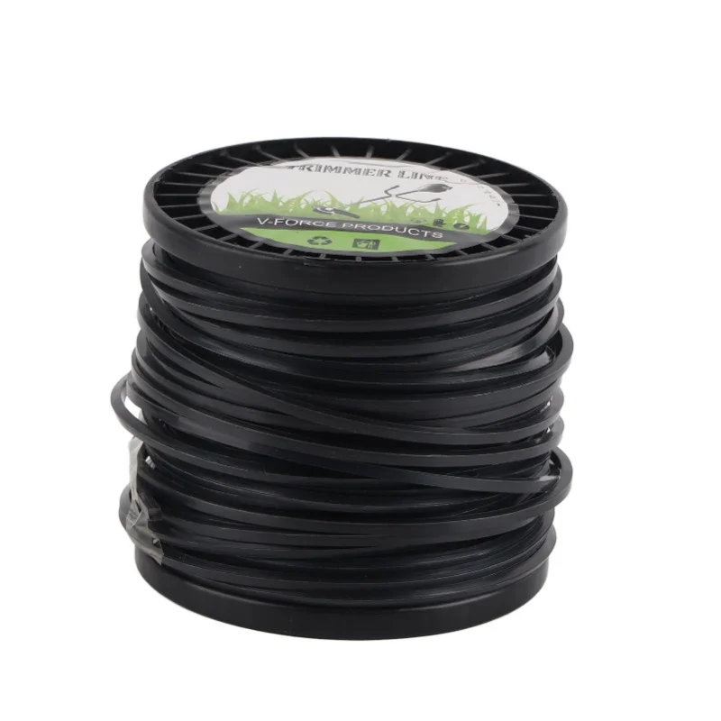 3.3mm String Trimmer Line High Cutting Efficiency Low Noise Quadrate Black Trimmer Line For Most Lawn Mowers Farm 50m