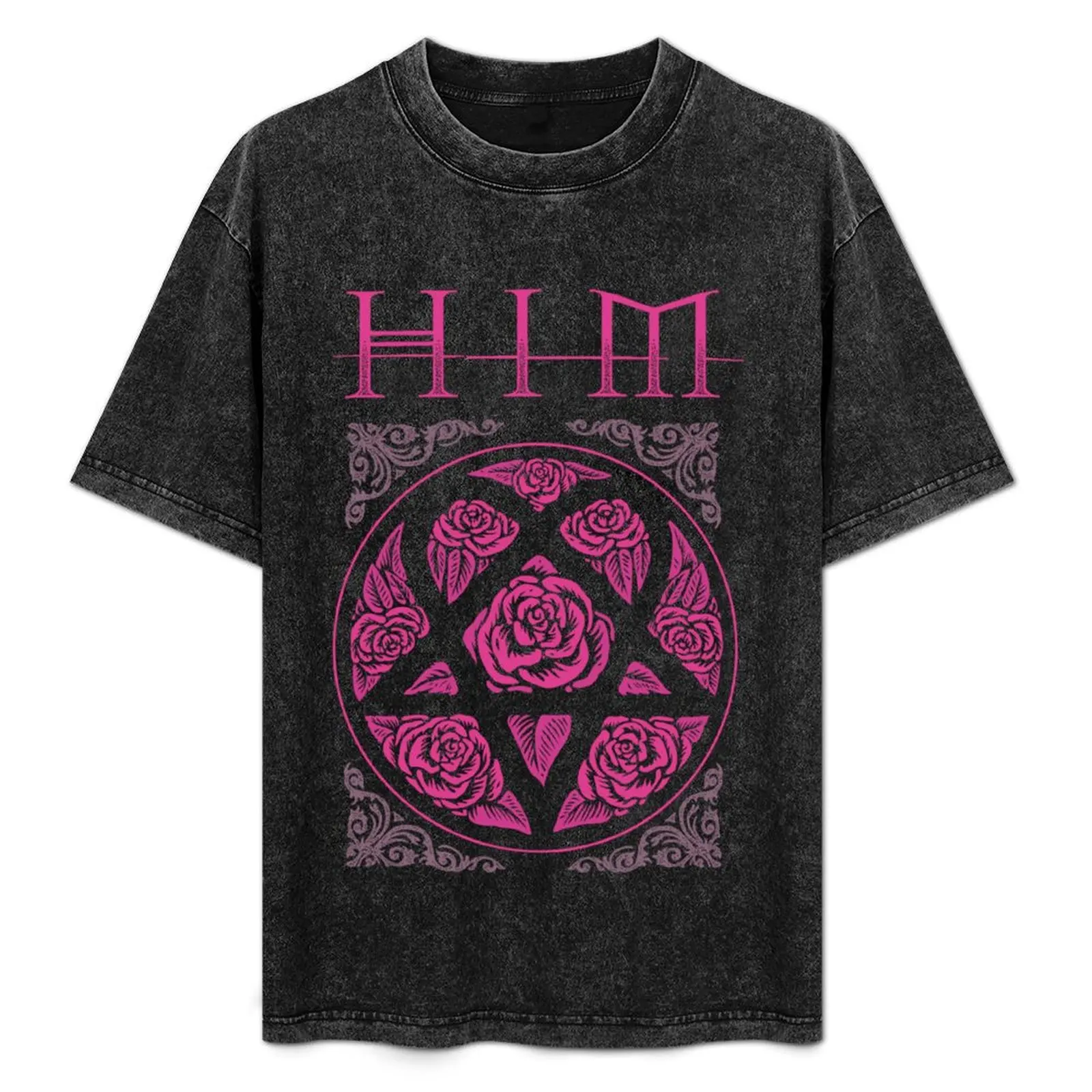 

Him Band T-Shirt Casual Minimalist Short Sleeve Top