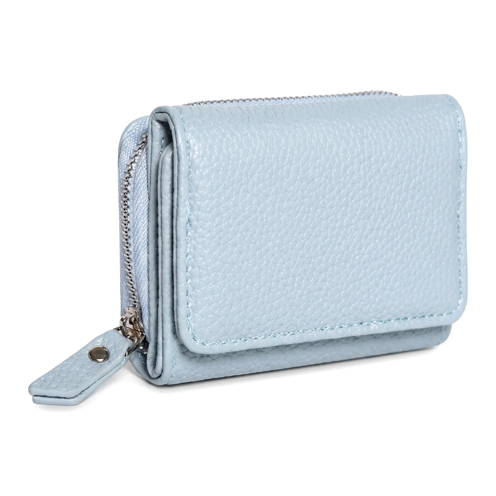 Cartera Trifold para Hombre y Mujer, Monedero Corto con Cremallera Exterior, Bolsillo para Monedas, 6 Ranuras para Tarjetas, 1 Ranura para Billetes, Tarjetero, Almacenamiento para Monedas y Llaves, ¡Oferta Caliente!