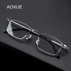 Crystal Glass Reading Glasses Men's Business Presbyopic Diopter TR90 Half Frame Readers +1.0 +2.0 +2.5 +3.0 +4.0 FD64085878