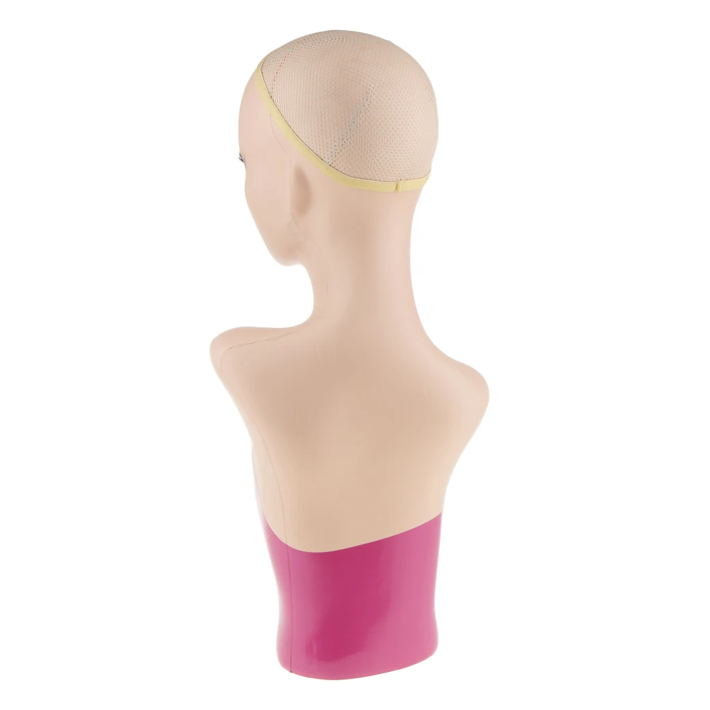 Female Manikin Head Model Display Wig Hat Stand ABS Bust for Store Jewelry Shop Salon Decoration