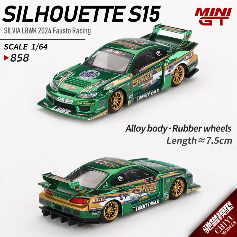 

MINIGT 1/64 LB-Super S15 SILVIA LBWK 2024 metal diecast cars collection models Toys For Boys