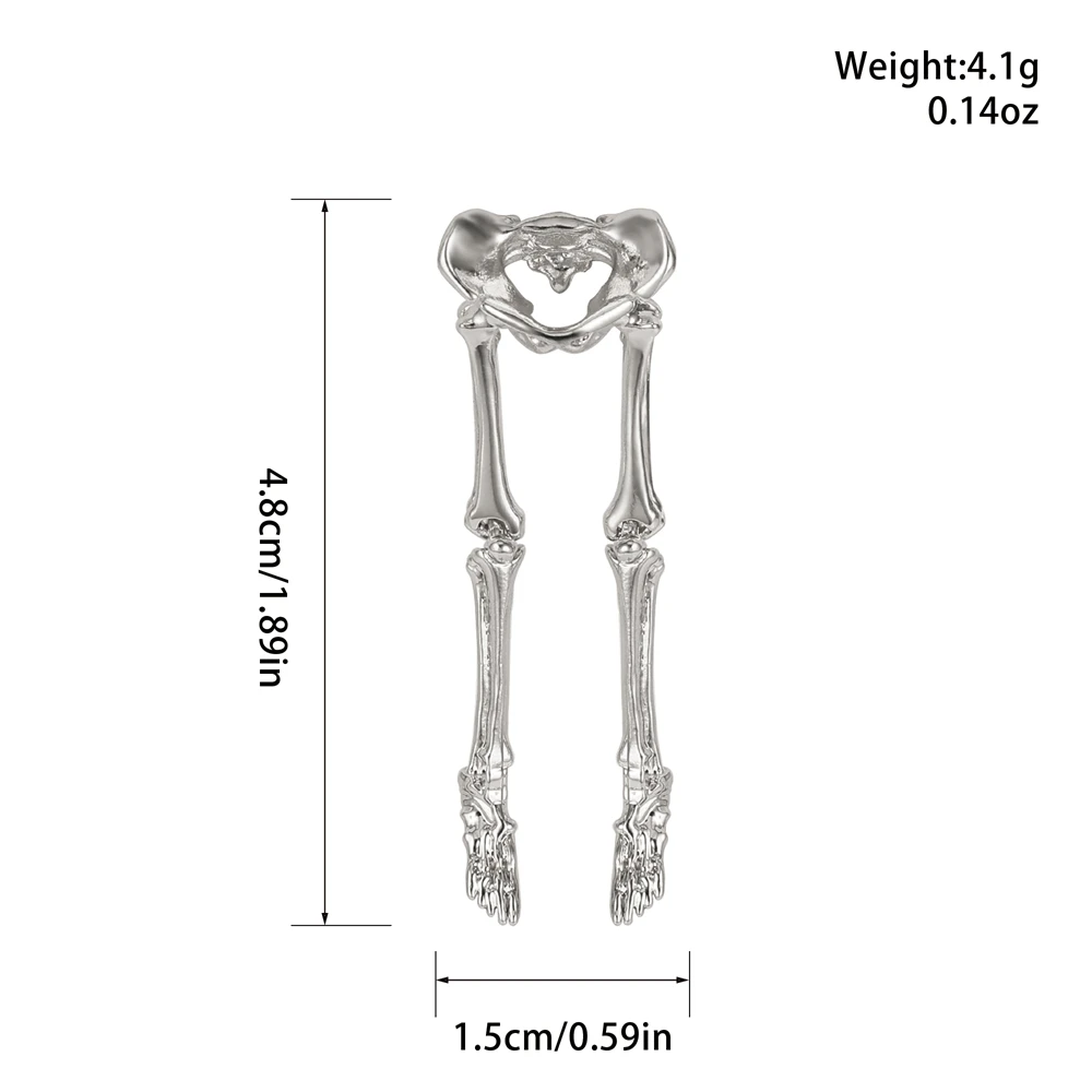 DCARZZ Rotatable Joint Bone Pin Medical Orthopedics Pelvic and Leg Bone Skeleton Brooch for Doctor Nurse Backpack Lapel Badge