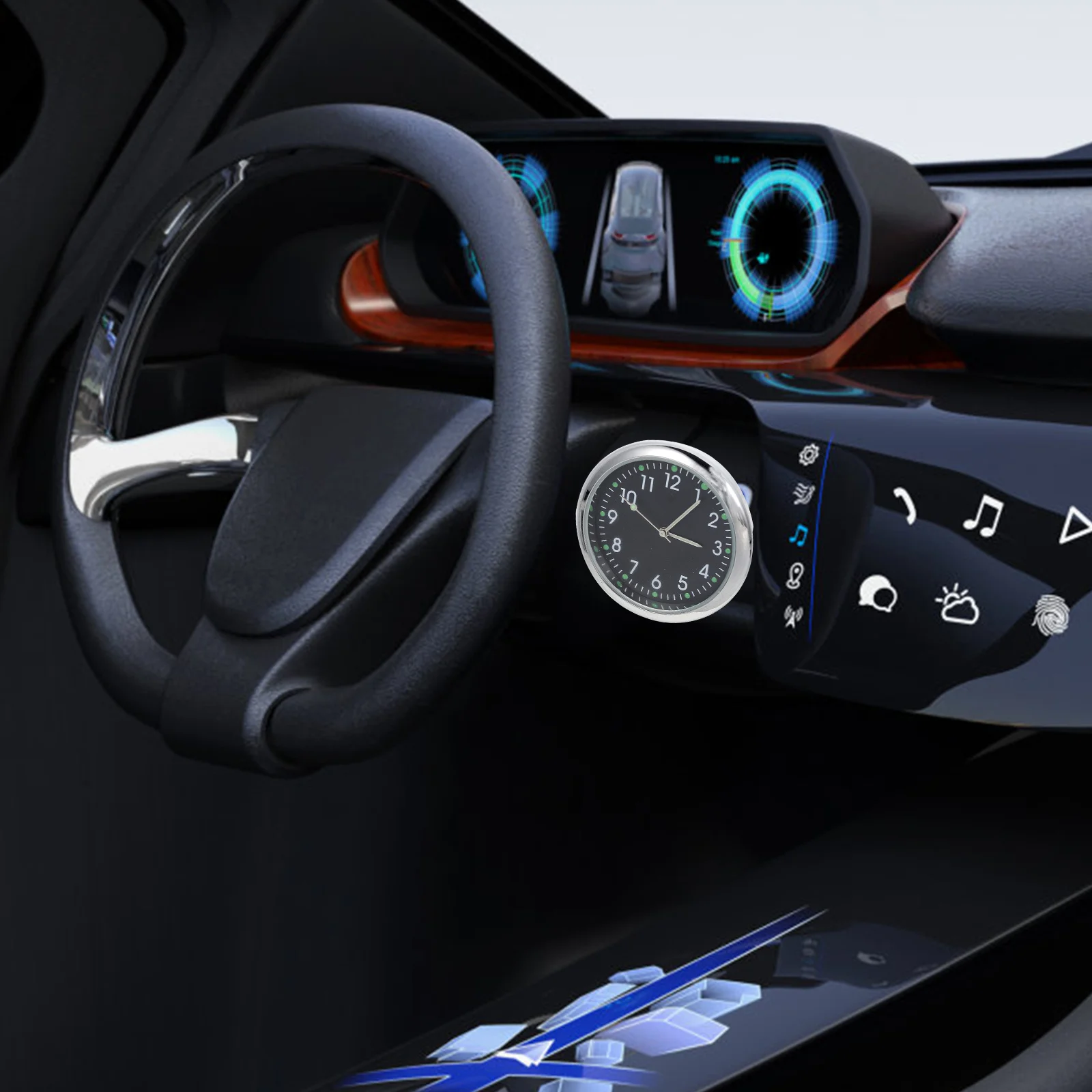 

Mini Stick Digital On Decorative For Car Small Decorative Digital Clock Clock For Car Simple Waterproof Long Life