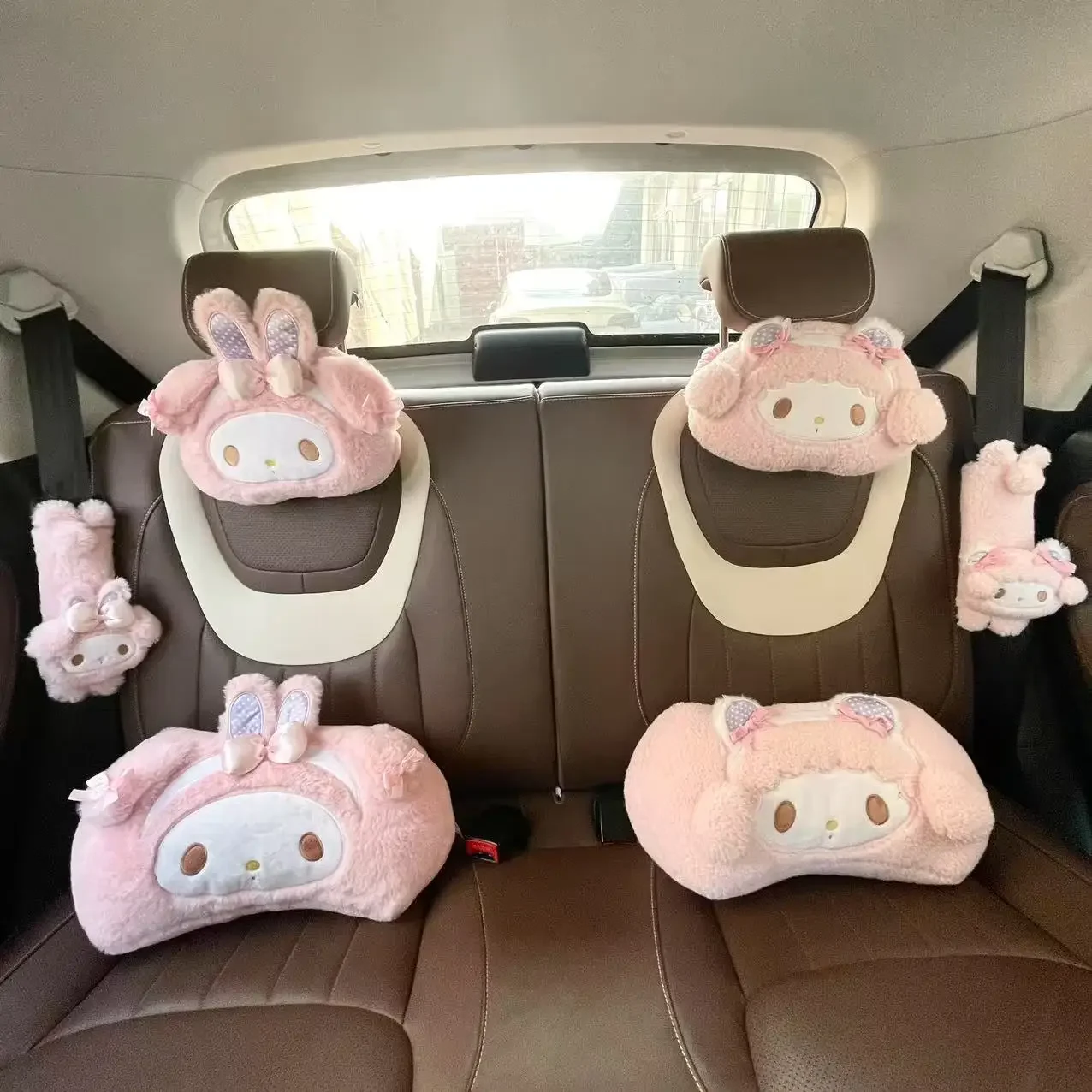 Sanrio Lovely My Melody Plüschtiere Kopfstütze Süßes Klavier Rückenkissen Sofa Bett Bequemes Wurfkissen Home Decor Geschenke Mädchen