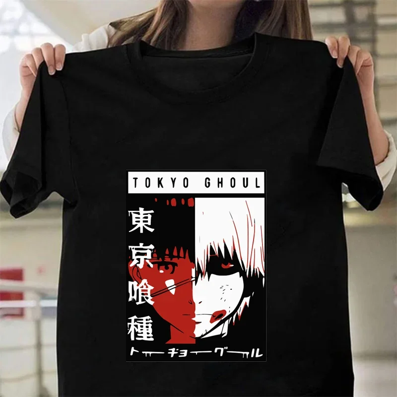 New popular Kaneki Ken graphic print t-shirt for men and women anime Harajuku summer cool t-shirt