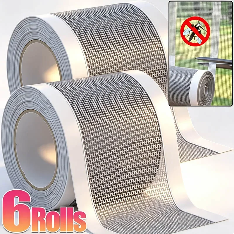 Window Screen Repair Tape Window Net Screen Patch Mesh Tape Strong Adhesive Repairs Fix Patch Broken Holes Repairing Tools