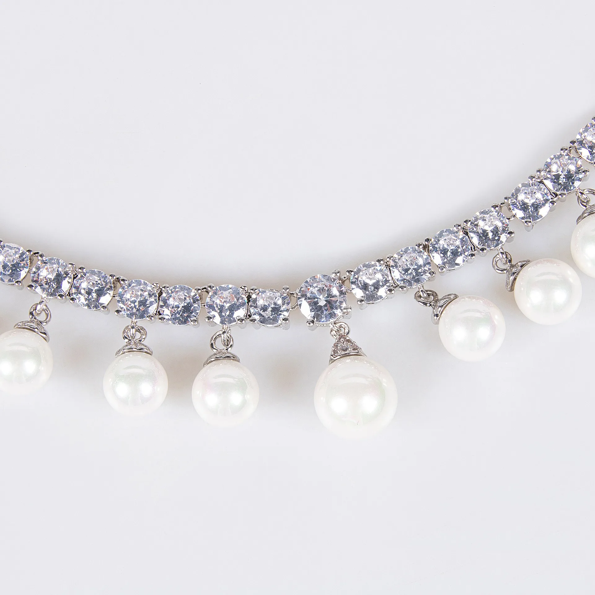 Fashion Pearls Zirconia Neckla - đánh giá và giá Women Fashion Uae