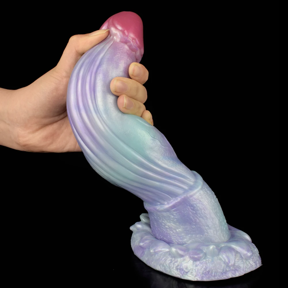 FAAK-Fantasia Dragão Dildo com Otário, Nó Grande, Plug Anal, Brinquedos Sexuais para Mulheres e Homens, Masturbador Feminino, Silicone Big Dong