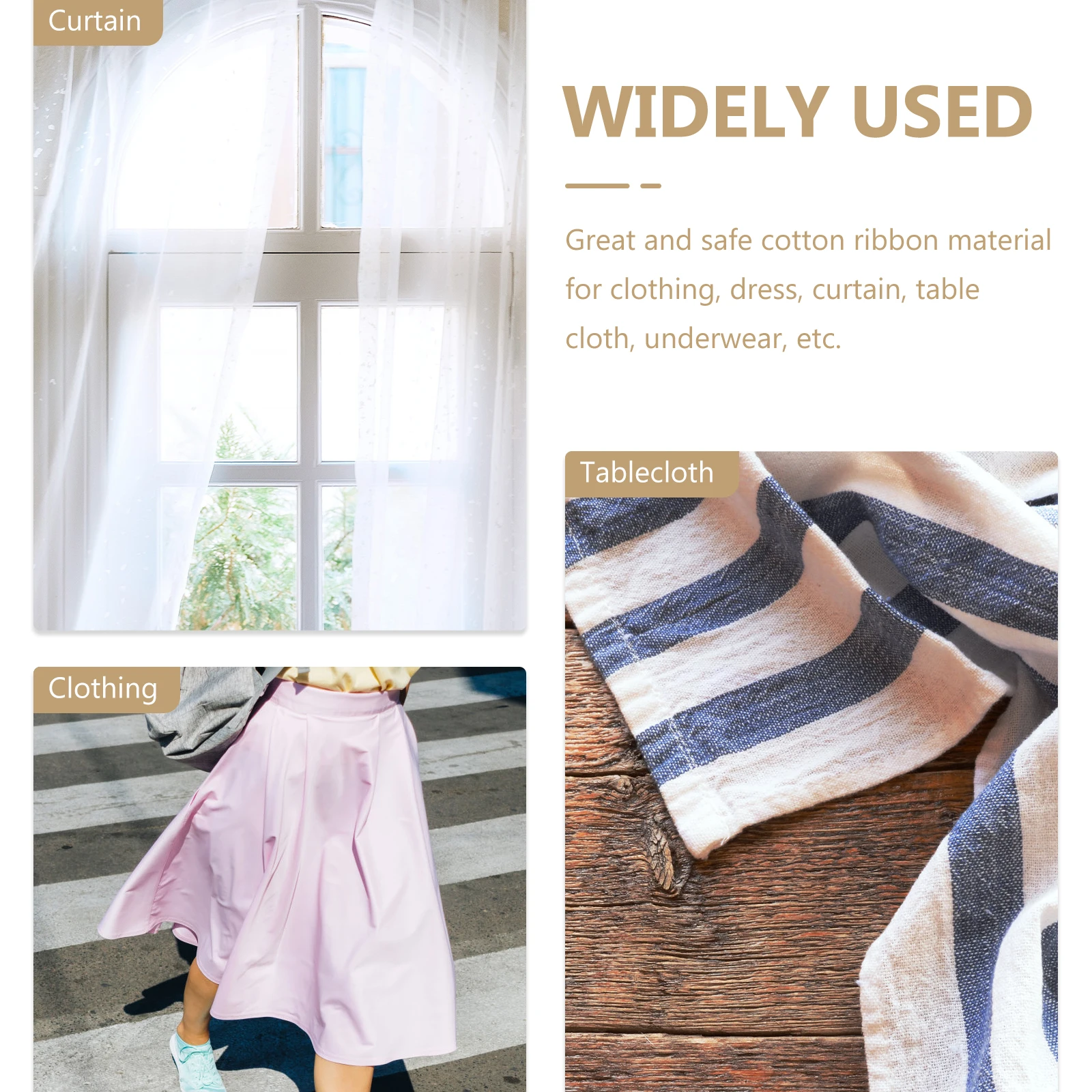 

Cotton Webbing Belting Materials Clothing Materials Gift Bright Colors Safe DIY Projects Home Webbing Tailor Shop Clothes