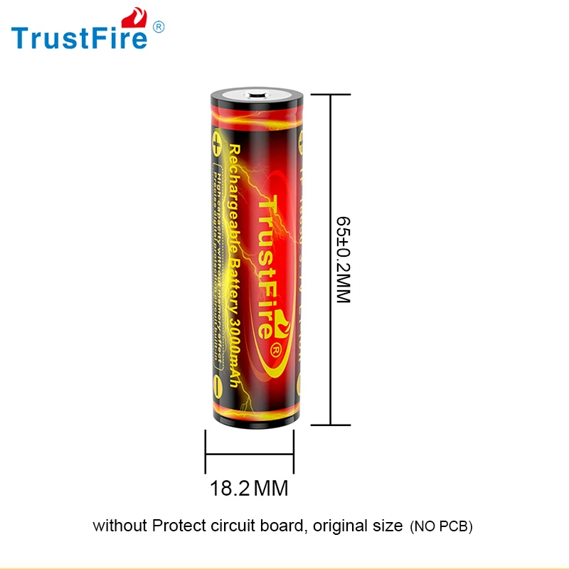 TrustFire 18650 Li-ion Battery 3000mAh 3.7V Rechargeable Lithium Batteries For Toy Mouses Flashlight Toy Shaver Radio etc