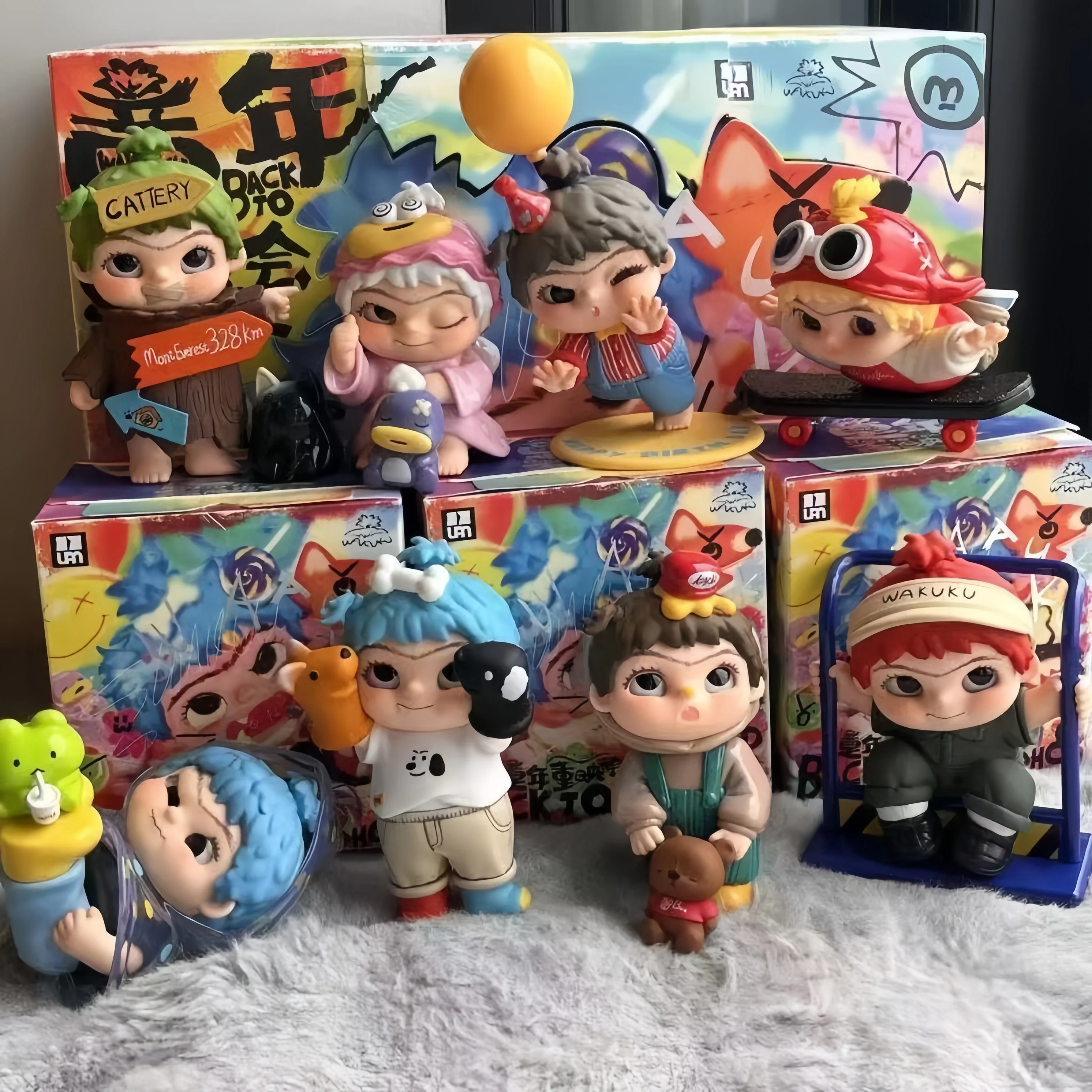 

Genuine ​​WAKUKU Back To Childhood With Wakuku Blind Box Toy Desktop Ornament Surprise Box Collection Model Birthday Gift