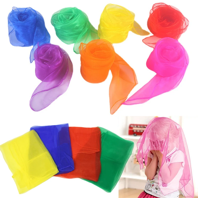 

6 шт./компл. шарфы квадратные несколько цветов вечерние игры движение фокусы фестиваль сценические костюмы аксессуары TMZ