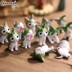 4cm symulacja Mini kot Model zwierzęcia mała żywica miniaturowa figurka niegrzeczne domowe zwierzę akcesoria dekoracyjne prezent DIY narzędzia ogrodowe