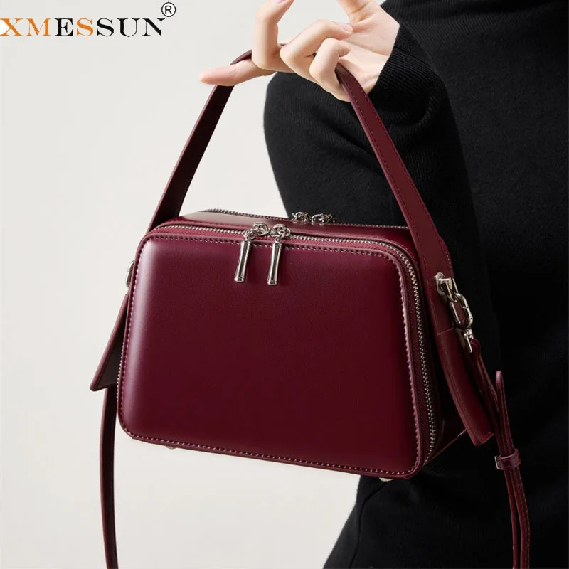 XMESSUN New Trendy Soft Leather Underarm Handbags For Women Vintage Designer Shoulder Crossbody Bag High Quality