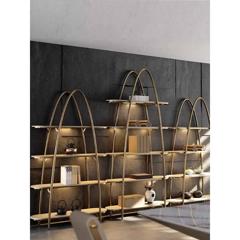 floor rack, household living room partition storage display cabinet, study storage bookshelf