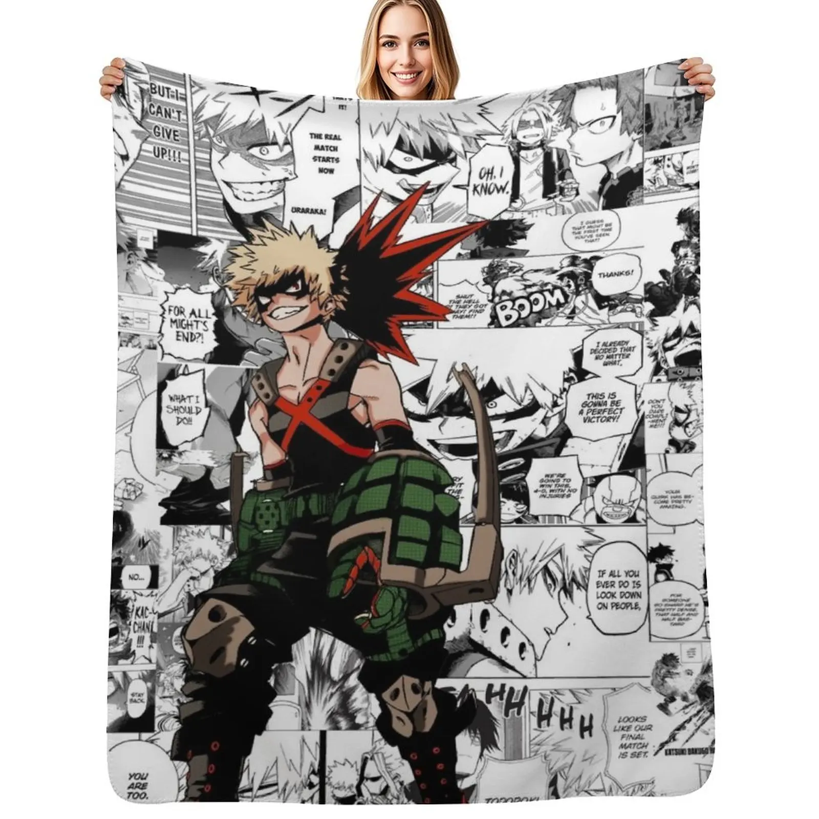 Bakugou Manga Collage Throw Blanket manga For Baby Bed Fashionable sofa bed Hair Travel Blankets