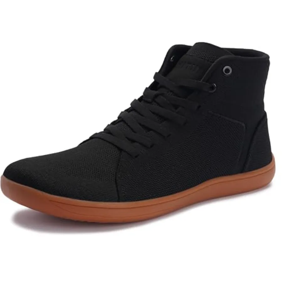 

Men's High Top Minimalist Barefoot Shoes Wide Toe Box + Zero Drop Sole