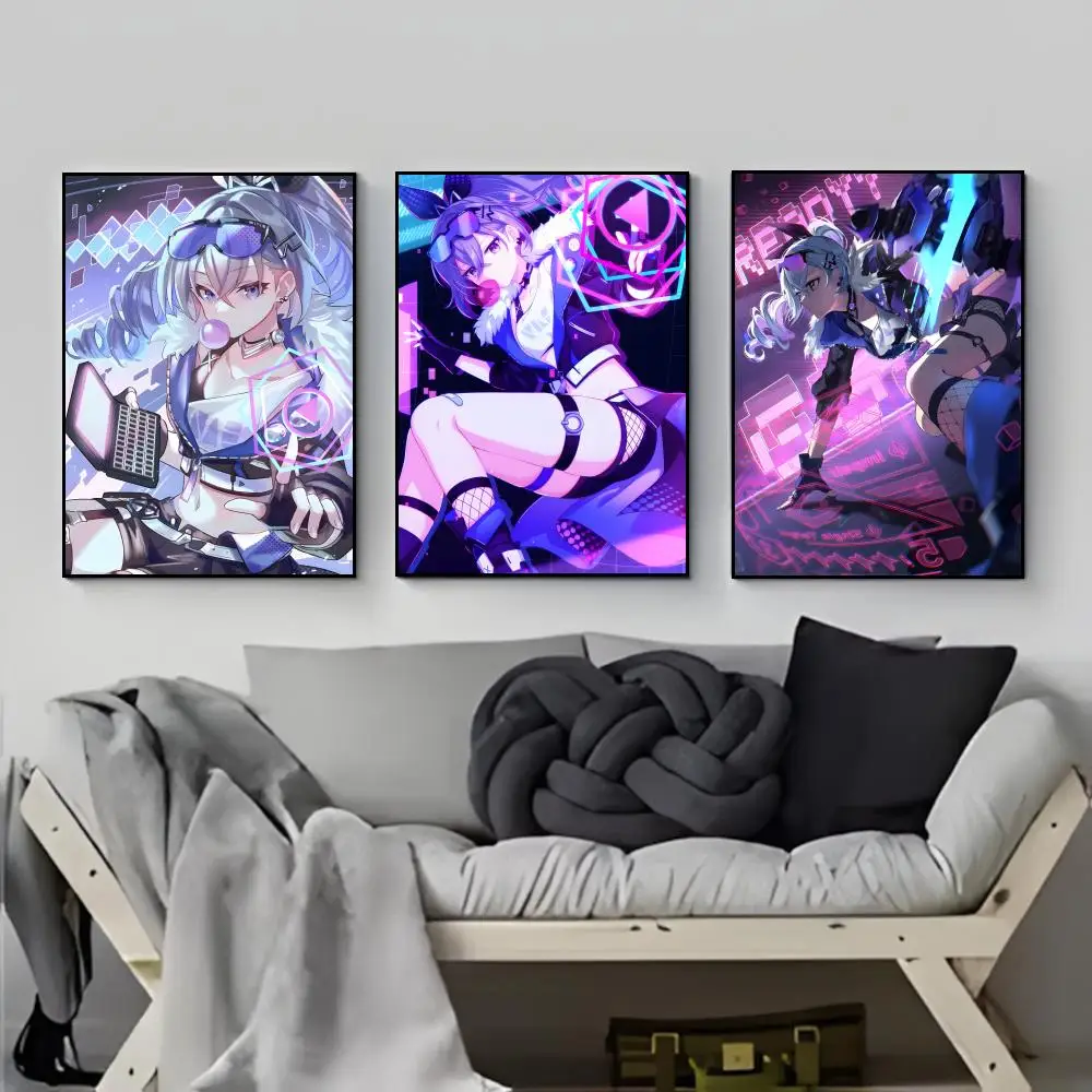 Honkai Star Rail Silver Wolf Poster Poster HD  Waterproof Wall Sticker Bar Living Room Decor Gift