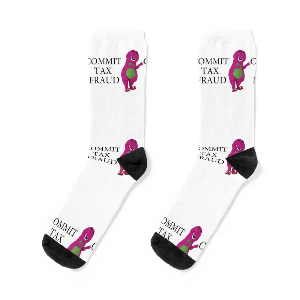 

Barney Commit Tax Fraud Socks retro Toe sports football Stockings compression Male Socks Women's