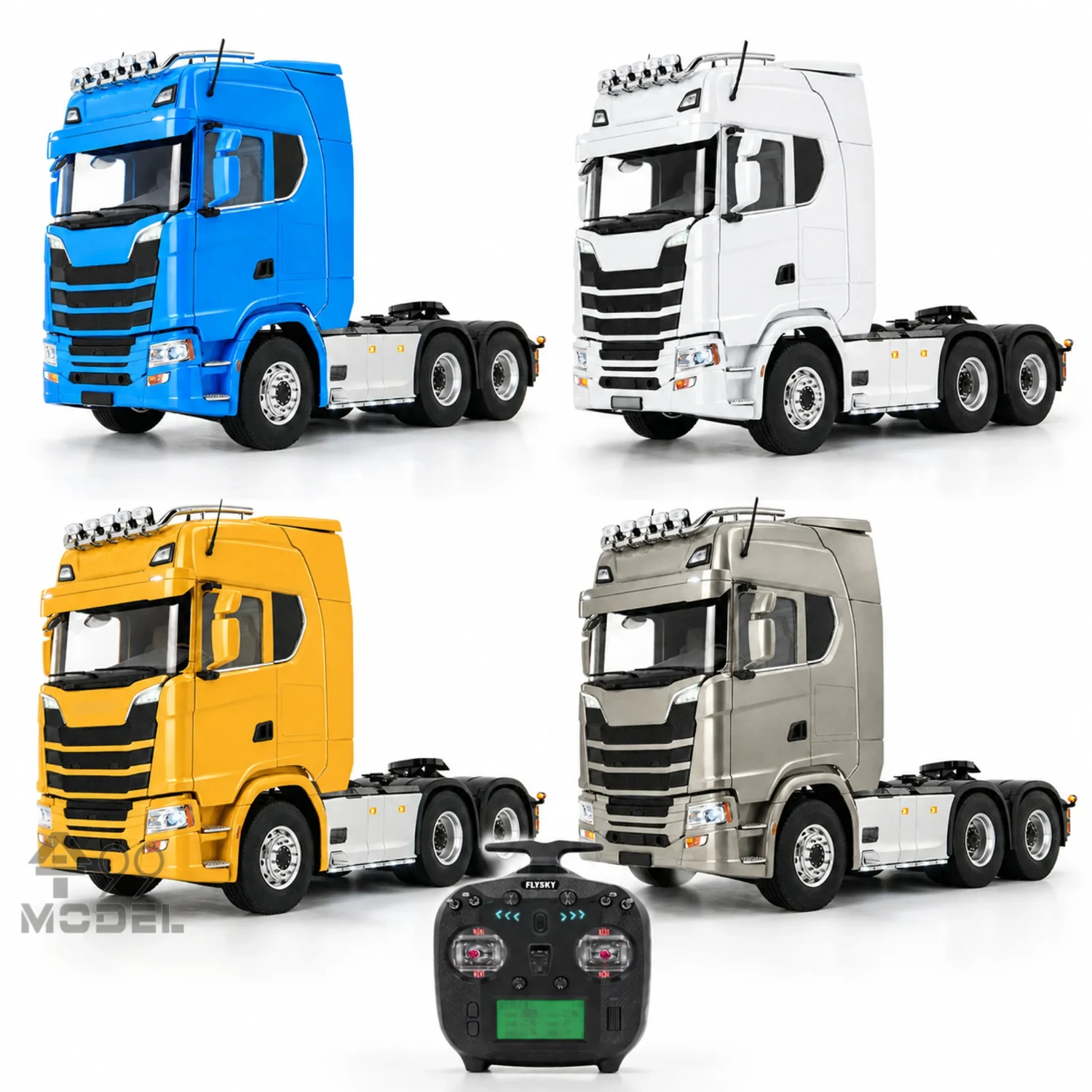 LESU 770S Tractor 1/14 6X6 RC Trailer Equipped with Check 3rd Gear Transmission Door Openable Remote Control Car Model Toy