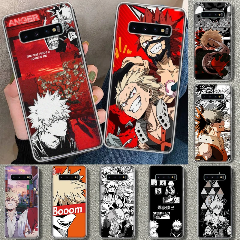 MHA Bakugou Katsuki Phone Case Cover for Samsung Galaxy S20 S21 FE S22 S23 S24 Ultra S10 S10E S9 S8 Plus + Art Gift Coque