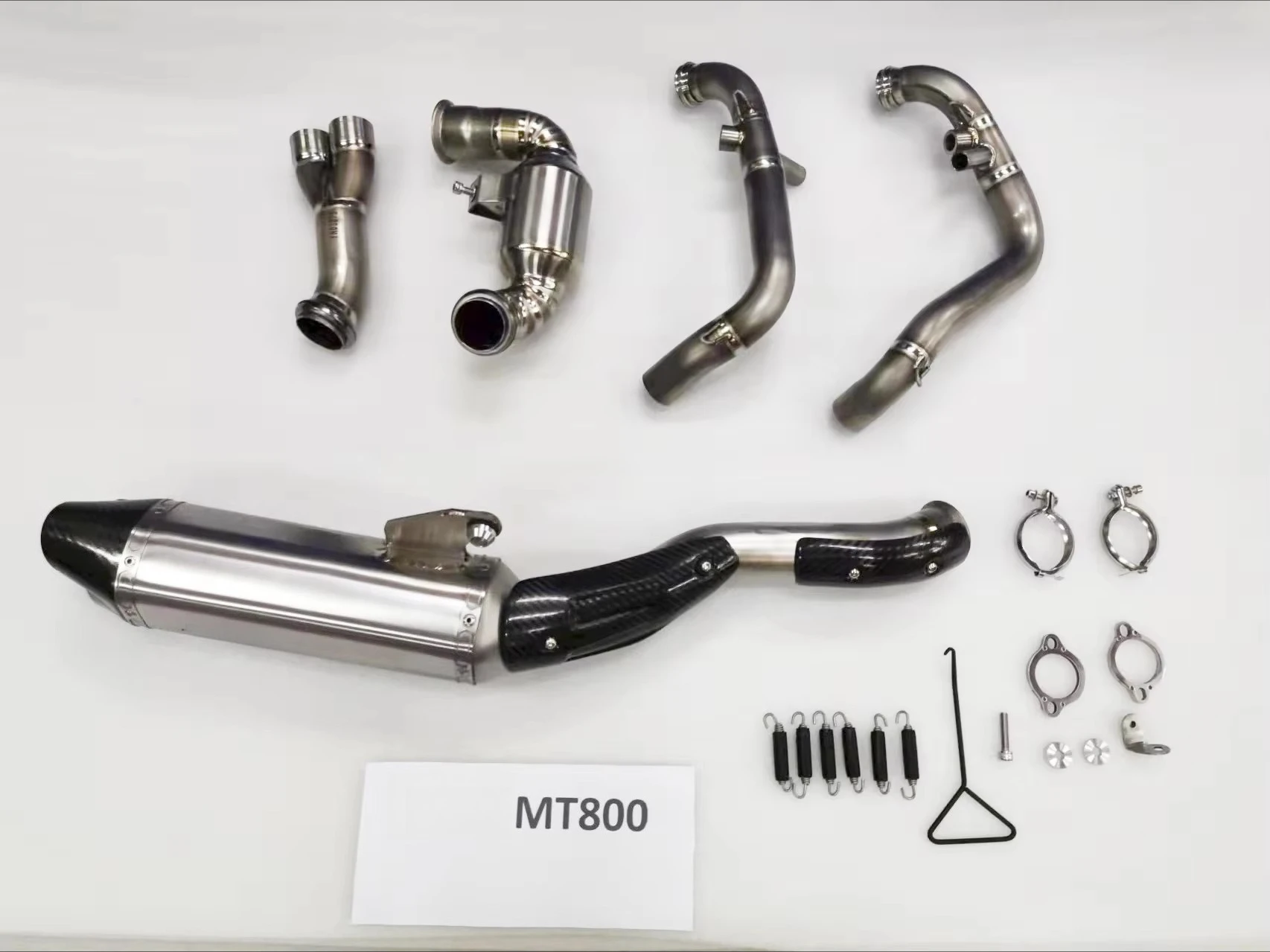 Motorcycle Performance High Quality Exhaust Muffler Silver Chrome Stainless Steel Pipe for  Bike, Aftermarket Escape