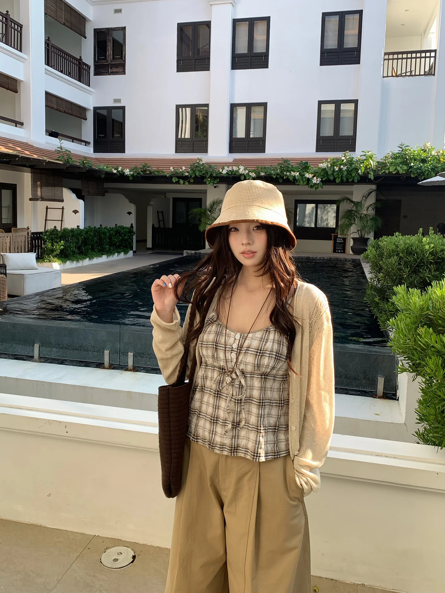 

Винтажный клетчатый жилет на пуговицах, базовый слой, верхняя одежда в университетском стиле, весна-лето, новинка, женская укороченная повседневная одежда