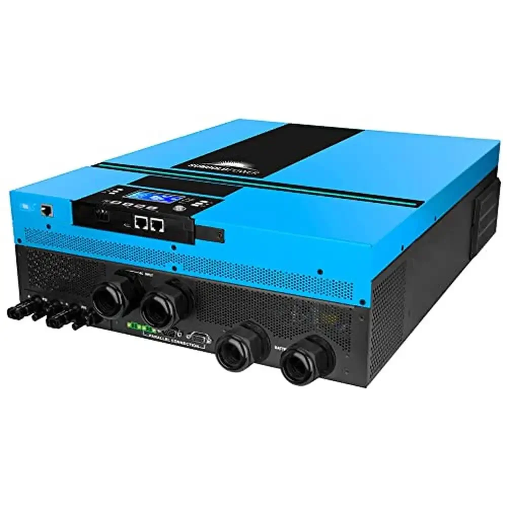 6500W DC 48V Solar Inverter Charger MPPT WiFi LCD Operation Off-grid RV Batteryless Support Parallel Kit 120V AC Output UL1741