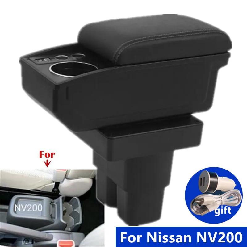 

For Nissan NV200 Car Armrest Box For Nissan NV200 Armrest box central Storage box Cup holder Dedicated Retrofit Car Accessories
