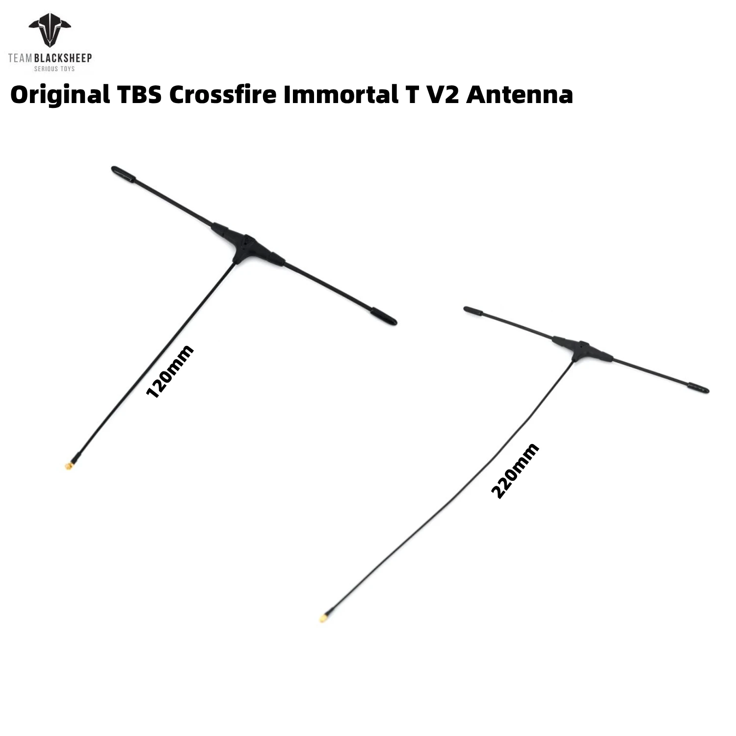 TBS Crossfire Immortal T Antenna V2 Extended 120mm Cable Length V2 Extra Extended Cable Length 220mm Perfect For FPV Long Range