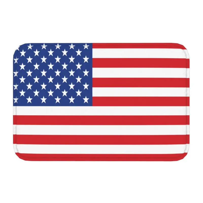 USA American Flag Doormat Mat Anti-Slip United States US Stars Bathroom Kitchen Balcony Living Room Entrance Rug Carpet 40*60cm