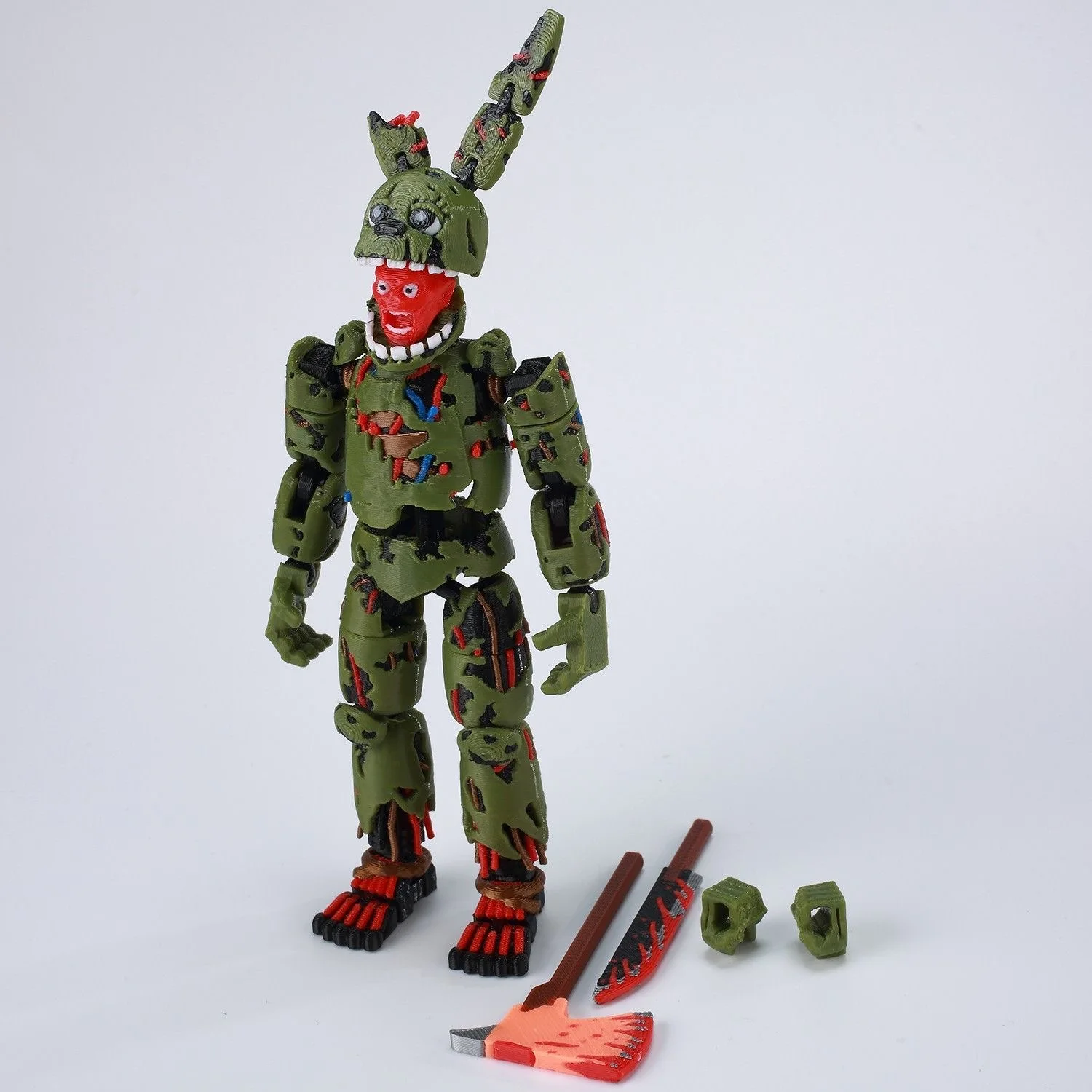 Figuras de Acción Impresas en 3D de FNAF Freddy Fazbear's Pizza, Springtrap, Lucky13, Dummy13, Titan13, Modelos de Anime, Adornos, Juguetes, Regalos