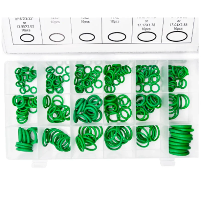 Rubber O-Ring Assortment Kit Set Nitrile Rubber High Pressure O-Rings NBR Sealing Kit for Plumbing Automotive and Faucet Gasket