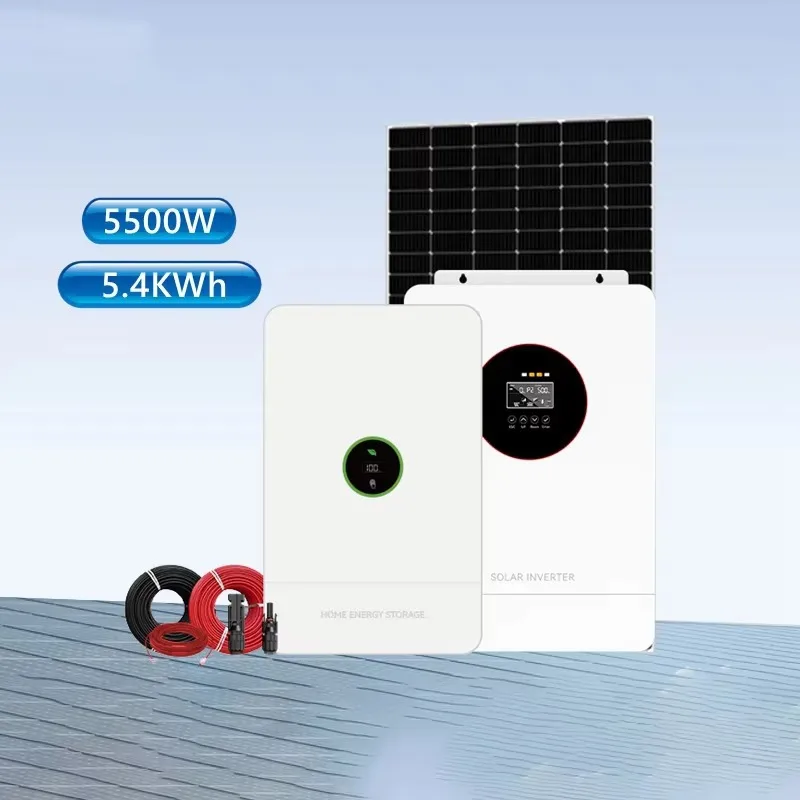 Customized High Frequency Solar Inverter 48V 200Ah Lithium Battery 5-10kW MPPT Solar Energy Storage System For Roof
