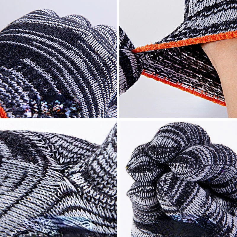 One Pair Gloves Male Construction Site Work Cotton Thread Non-slip Nylon Thickened Cotton Yarn Labor Worker Gloves Labor