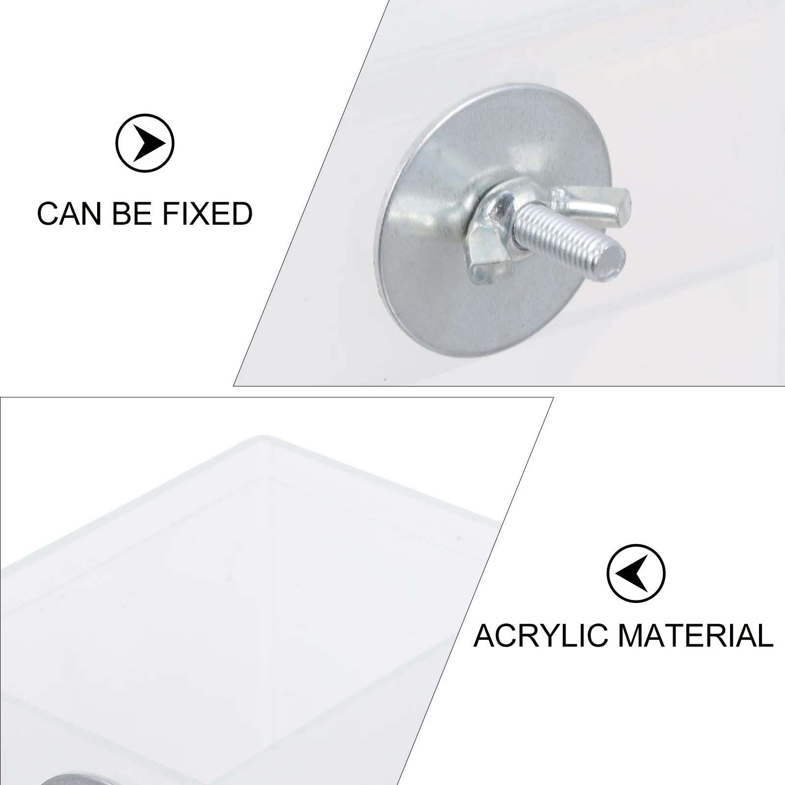 

2Pcs Automatic Bird Feeder Anti-Scattering Seed Container Lid Opening Hanging Bird Feed Box for Budgerigar Finch Parakeet