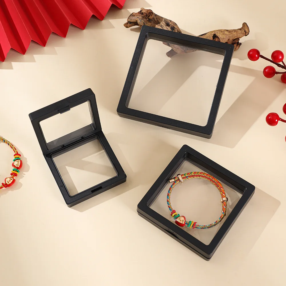 Scatola per esposizione di gioielli da ragazza Scatola per imballaggio di gioielli in pellicola di plastica trasparente Per anelli di collane di gioielli e scatola di immagazzinaggio da collezione