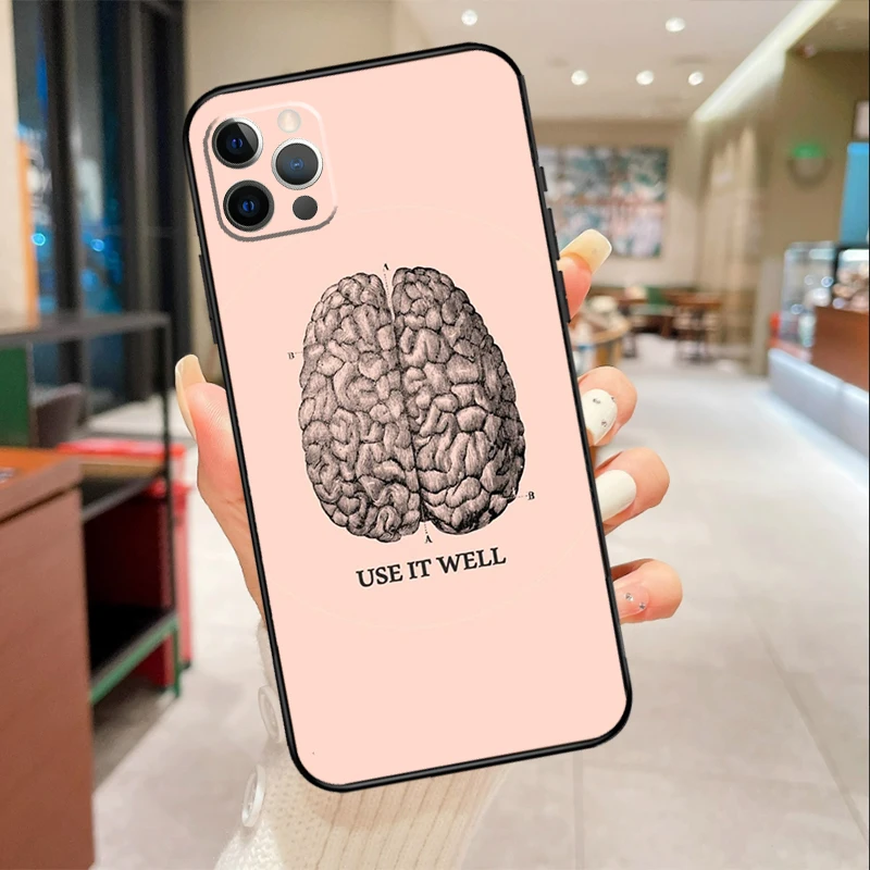 Medical Human Organs Brain Phone Case For iPhone 16 15 13 11 12 14 Pro Max Mini XR X XS Max 6S Plus Cover