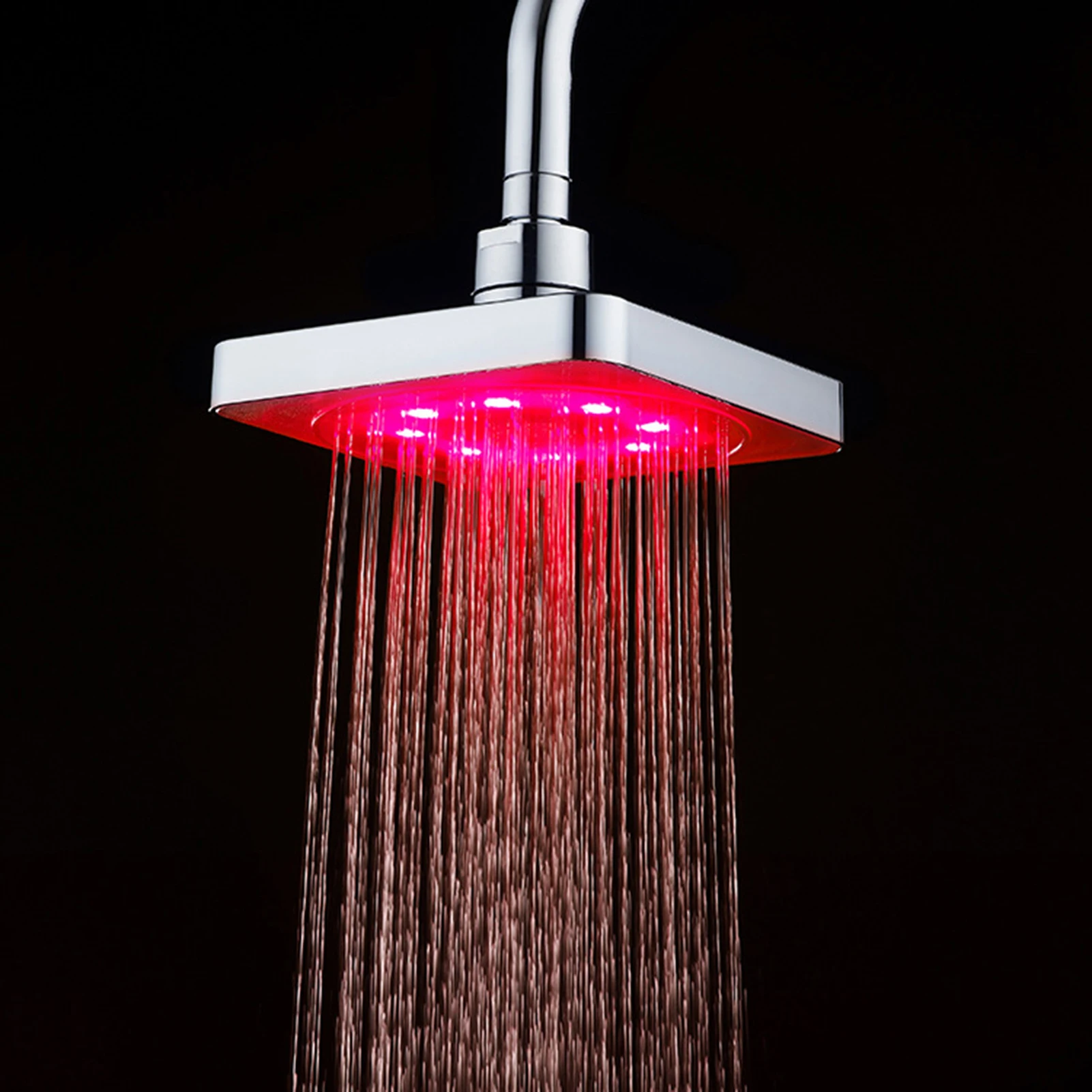 7 Colors LED Shower Heads 6inches Rainfall Shower Head Overhead Sprayers For Home Use