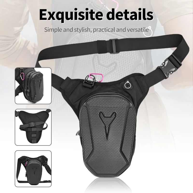 Motorcycle Drop Leg Bag For Men Women Ride Cycling Casual Waist Bag Fanny Pack Travel Hiking Climbing Outdoor Pocket Waterproof image 3