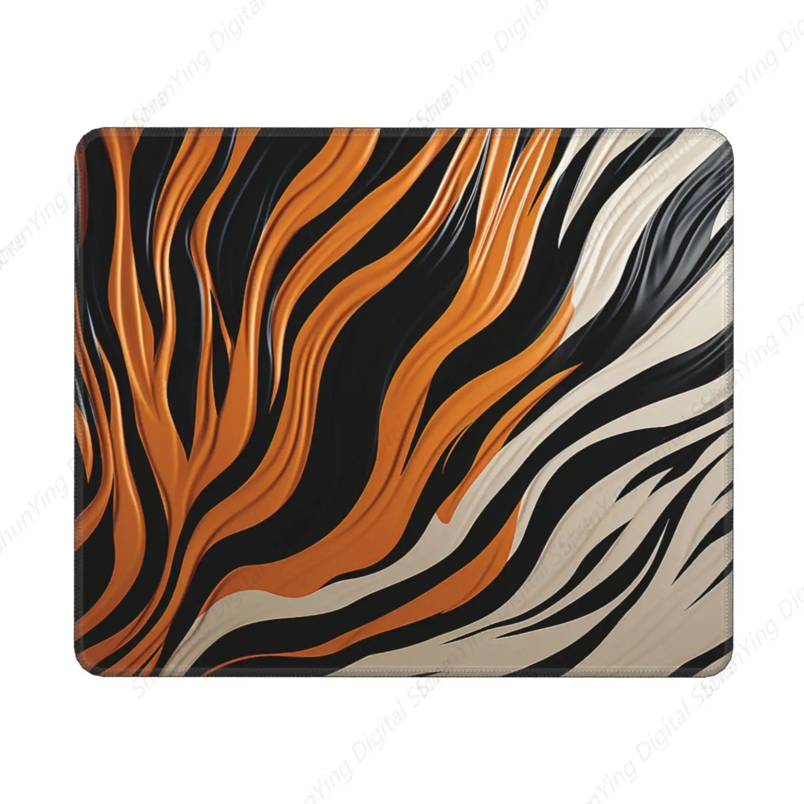 Anti Slip Mouse Pad With Rubber Tiger Pattern Mouse Pad Office Decoration Washable Gaming Work Computer 18*22cm