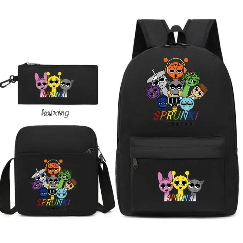 

Game Sprunki Backpack Incredibox Primary Middle Students Schoolbag Boys Girls Anime Cartoon Mochila Birthday Children Gift