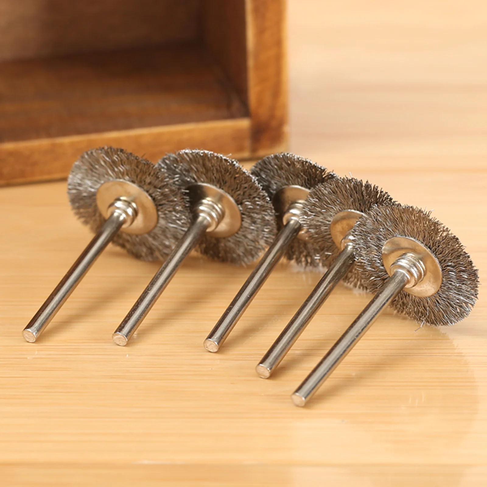 5Pcs Stainless Steel 25mm Wire Wheel Brushes Set for Mini Drill Grinder Rotary Tools Polishing Dremel Brush Dremel Accessories