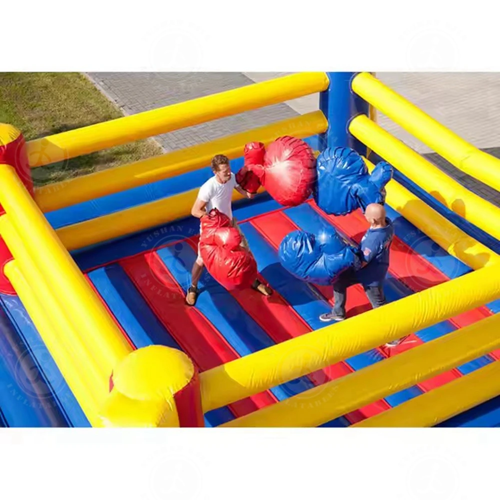 

Fun air Inflatable Box Game with Large Boxing Gloves Inflatable Boxing Ring for Kids